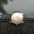 CARTIER 14K Solid Gold Men's Manual Hand-Wind Dress Watch c.1960s Swiss