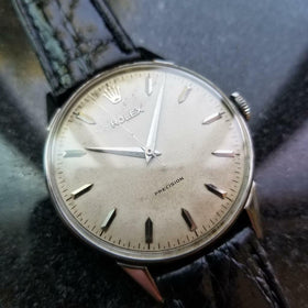 ROLEX Men's Rare Precision 9022 Manual Hand-Wind Oversize 35mm c.1955