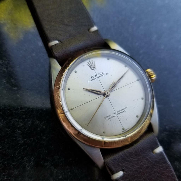 ROLEX Men's 18K and SS Oyster Perpetual 1008 Zephyr Automatic c.1967 Swiss