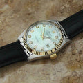 Rolex Ref 16013 Swiss Men's 18K Gold SS Diamond 36mm Watch sky blue 1979