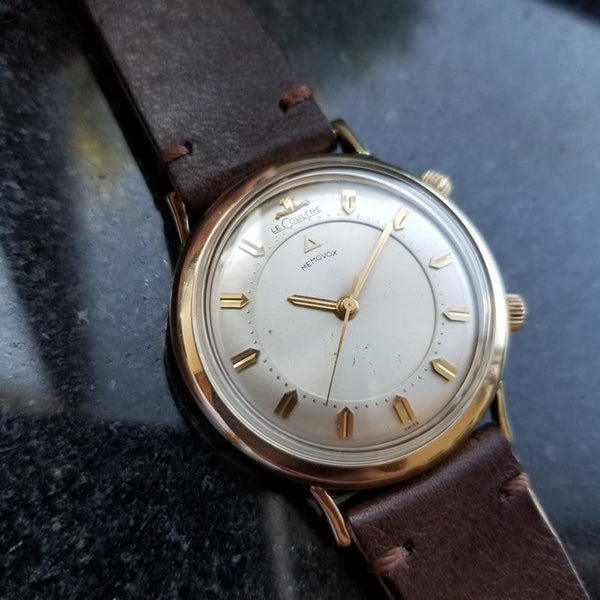 LECOULTRE Men's 10K Gold-Filled Memovox 3025 Alarm Hand-Wind, c.1950s Swiss