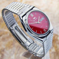 Technos Luxury Stainless Steel 35mm Quartz 1980s Swiss Made Mens Dress Watch