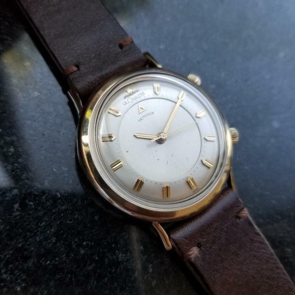 LECOULTRE Men's 10K Gold-Filled Memovox 3025 Alarm Hand-Wind, c.1950s Swiss