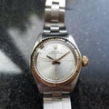 ROLEX 18K Gold & SS Ladies Oyster Perpetual 6724 Automatic c.1976 Swiss