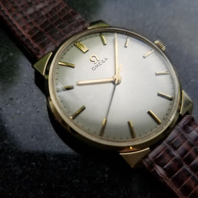 OMEGA Men's 14K Solid Gold Manual Hand-Wind cal.600 Dress Watch, c.1964