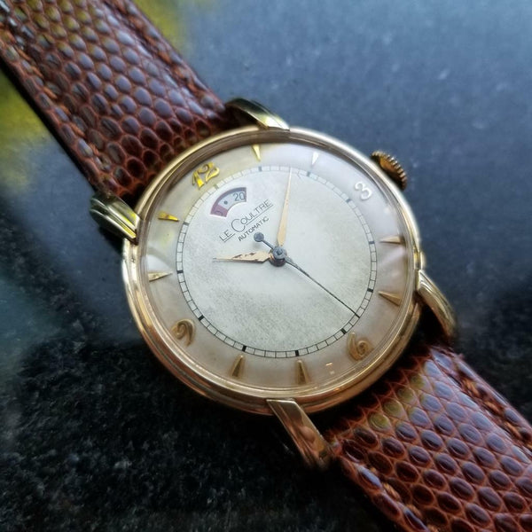 LECOULTRE 10K Gold-Filled Men's Bumper Automatic cal.481 Powerwind c.1950s