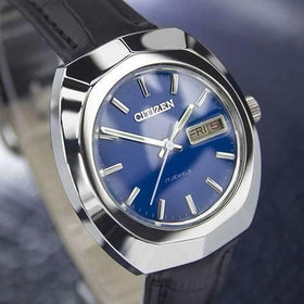 Citizen Vintage Mens Blue 17 Jewels Manual Wind 1970s Japanese Watch