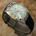 Rolex Ref 16013 Swiss Men's 18K Gold SS Diamond 36mm Watch sky blue 1979