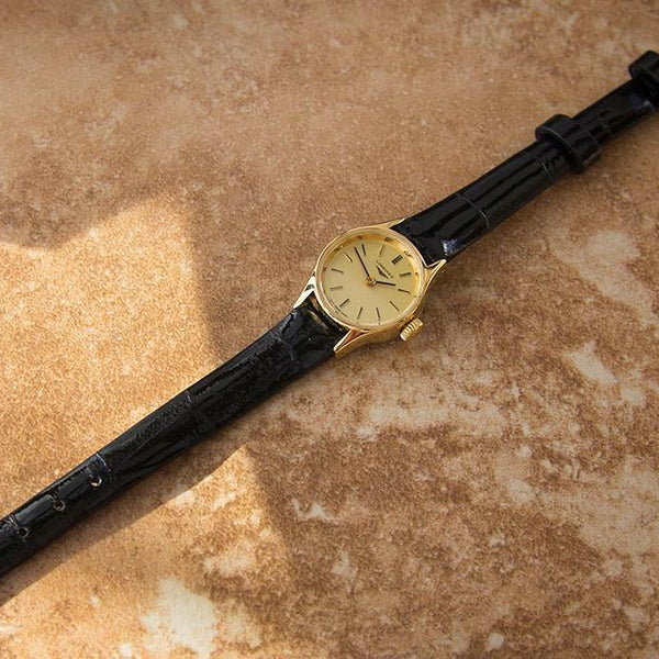 Longines 1980s Petite Gold-Plated Ladies Swiss Made Cocktail Dress Watch