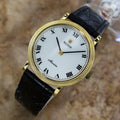 Waltham Vintage 1980s Mens Manual Swiss Made Manual Gold Plated Dress Watch