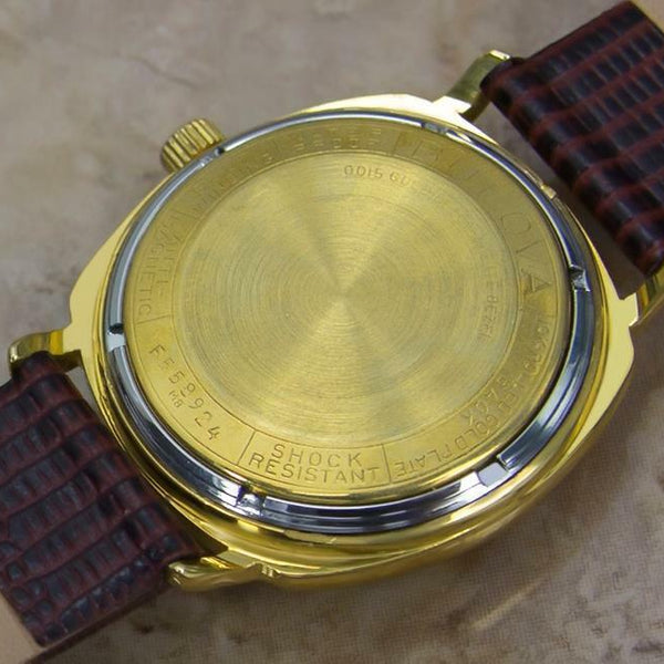 Bulova M8 1960s Swiss Made Mens Vintage Automatic Gold Plated Dress Watch