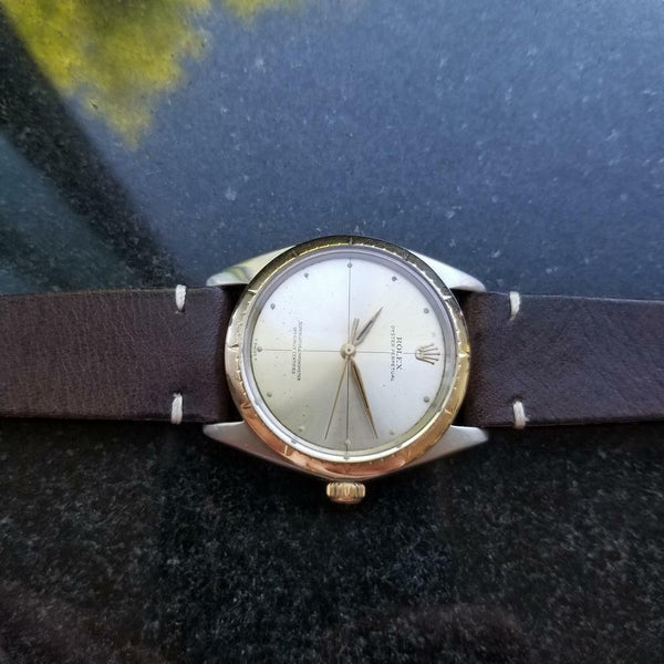 ROLEX Men's 18K and SS Oyster Perpetual 1008 Zephyr Automatic c.1967 Swiss