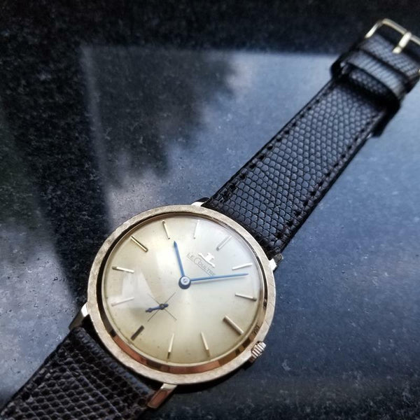 LECOULTRE Men's 14K Solid Gold Manual Hand-Wind Dress Watch, c.1960s Swiss