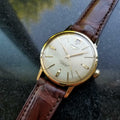 Longines Conquest Automatic Vintage 18k Yel Gold 1960s Mens Watch on Croc