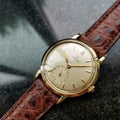 Omega Automatic Vintage Solid 18k Gold Swiss 32mm 1950s Mens Watch on Croc