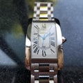 CARTIER Men's 18K White Gold Tank Americaine XL 1741 Automatic c.2000s