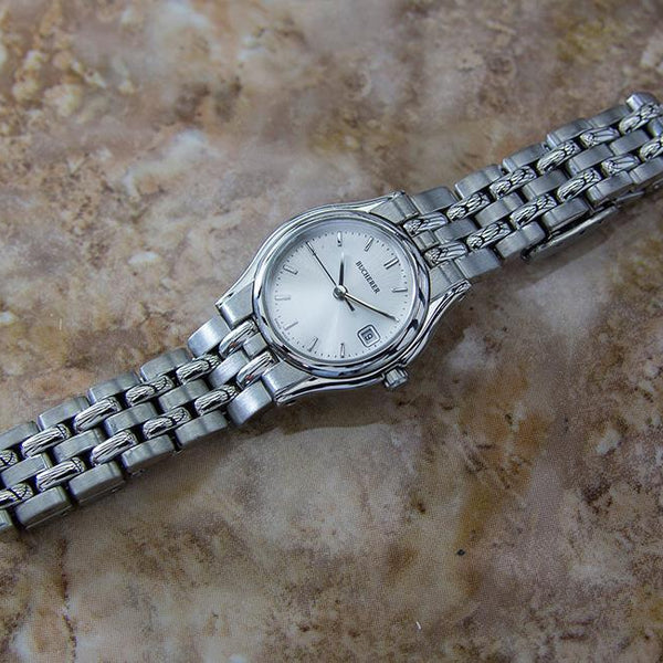 Bucherer Swiss Made Ladies Stainless Steel Luxury Quartz c 2000 Dress Watch