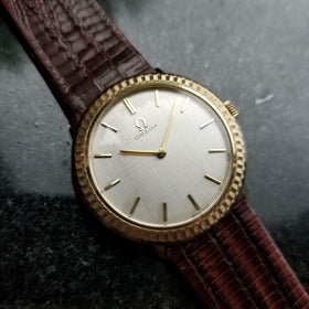 OMEGA Men's Midsize 14K Solid Gold Manual Hand-Wind Dress Watch c.1964