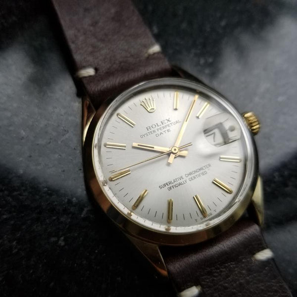 ROLEX Men's Oyster Perpetual Date 1550 Gold-Capped Automatic, c.1973 Swiss