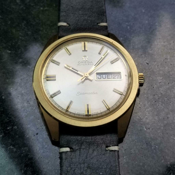 OMEGA Men's 18k Gold Seamaster Day Date Automatic, c.1968 Swiss Vintage