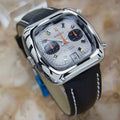 Sidney Rare Large 42mm Swiss Made 1960s Mens Stainless Steel Chronograph