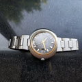 BULLA Swiss Men's 18K Gold-Plated & ss 43mm Hand Wind Dress Watch c.1970s