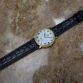 Waltham Vintage 1980s Mens Manual Swiss Made Manual Gold Plated Dress Watch