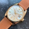 ROLEX Men's 18k Gold Oyster Perpetual Date 1500 Automatic c1980s Swiss