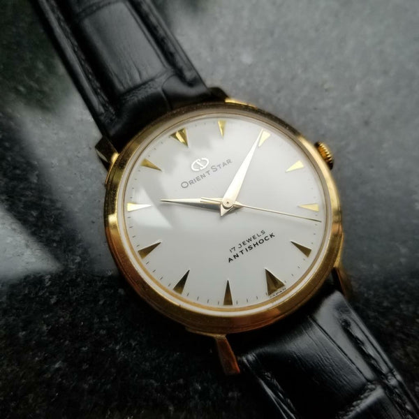 ORIENT STAR Men's Gold-Plated & SS Dress Watch, c.1960s Vintage Japan