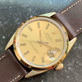 ROLEX Men's 18k & ss Oyster Date 1550 Automatic, c.1980s Vintage Swiss