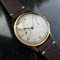 ZENITH Men's Solid 18K Gold Chronograph ref.166 Dress Watch, c.1950s Swiss