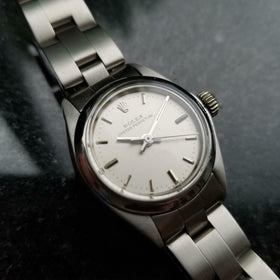 ROLEX Stainless Steel Ladies Oyster Perpetual 6718 automatic, c.1981 Swiss