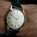 CARTIER 14K Solid Gold Men's Manual Hand-Wind Dress Watch c.1960s Swiss