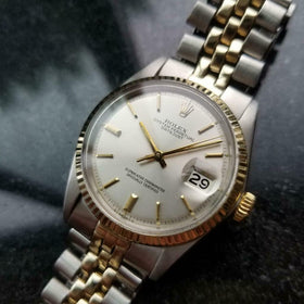 ROLEX Mens 1601 Datejust Automatic w/Date 14K gold & Stainless Steel c.1975