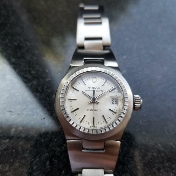 TUDOR All-Stainless Steel Ladies Princess Quartz Oysterdate, c.1980 Swiss