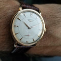 LONGINES Men's 18K Solid Gold Manual Hand-Wind Dress Watch c.1950s Swiss