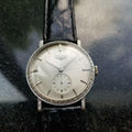 LONGINES Men's 18K White Gold Diamond Dress Watch c.1970s Swiss Luxury