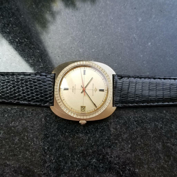 MOVADO Men's Solid 14K Gold Kingmatic HS360 Automatic w/Date c.1960s Swiss