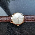 JAEGER LECOULTRE Men's 18K Solid Rose Gold Manual Hand-Wind, c.1960s Swiss