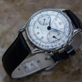 Olma Swiss Made Rare 1950s Men's Rare Stainless Steel Chronograph Watch