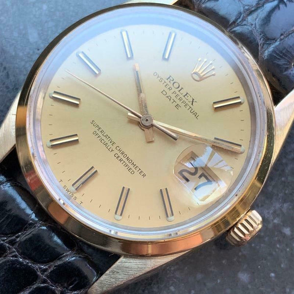 ROLEX Men's Oyster Perpetual Date 1550 Automatic, c.1980 Swiss Luxury