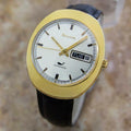 Bulova Mens Midsized Automatic Gold Plated Swiss 1968 Classic Dress Watch