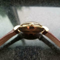 Omega Automatic Vintage Solid 18k Gold Swiss 32mm 1950s Mens Watch on Croc