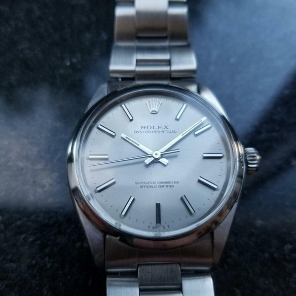 ROLEX Oyster Perpetual 1002 Stainless Steel Automatic, 7 inch c.1976 Swiss