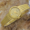 Elgin Swiss Made Ladies Gold Plated Luxurious 22mm Quartz Dress Watch