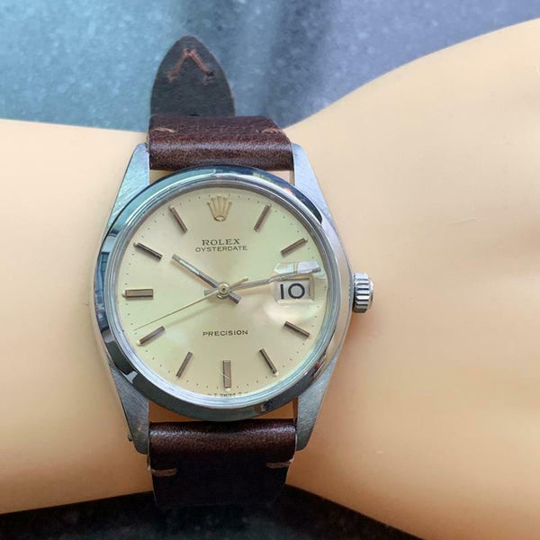 ROLEX Men's Oysterdate Precision 6694 Hand-Wound, c.1971 Swiss Vintage