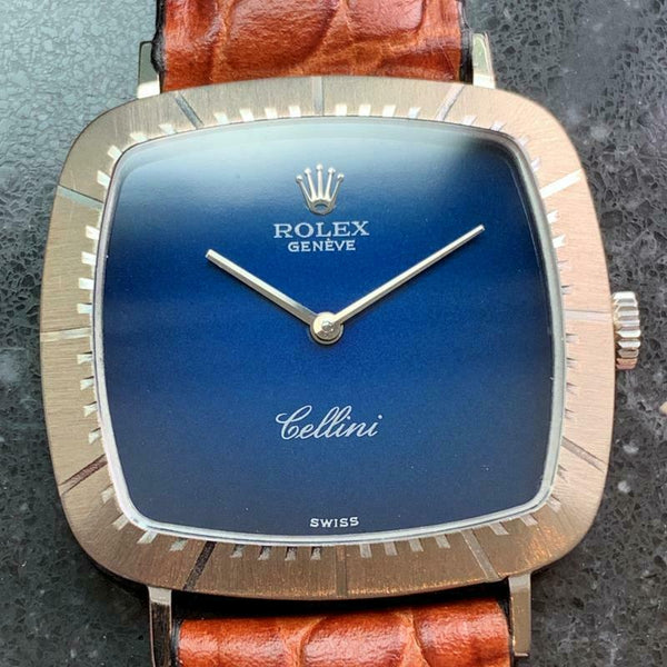 ROLEX Men's 18K White Gold Cellini 4084 Hand-Wind, c.1976 Swiss Luxury