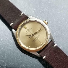 ROLEX Mens 18K & SS Oyster Perpetual "Zephyr" 1008 Automatic, c.1966 Swiss