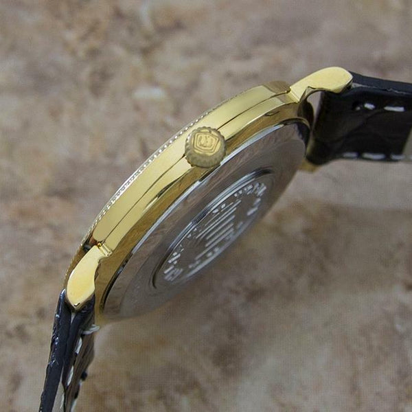 Waltham Vintage 1980s Mens Manual Swiss Made Manual Gold Plated Dress Watch