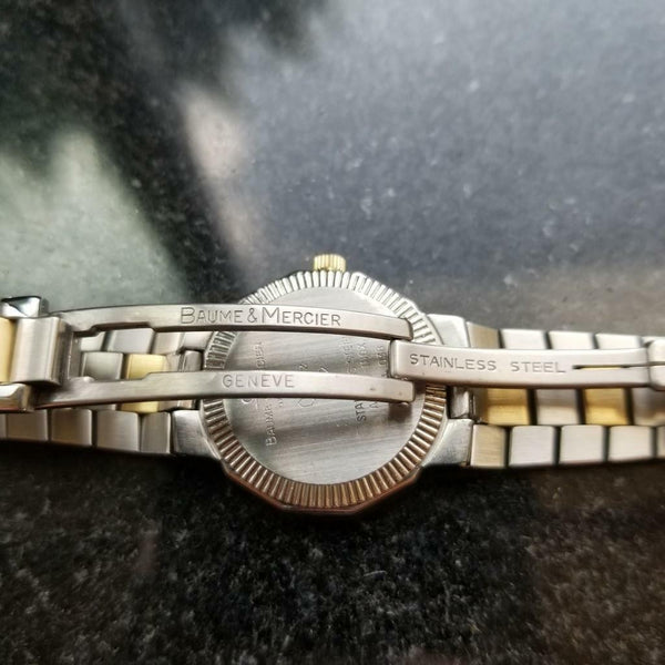 BAUME & MERCIER Ladies Riviera 18K Gold & DIamond Dress Watch c.1980s